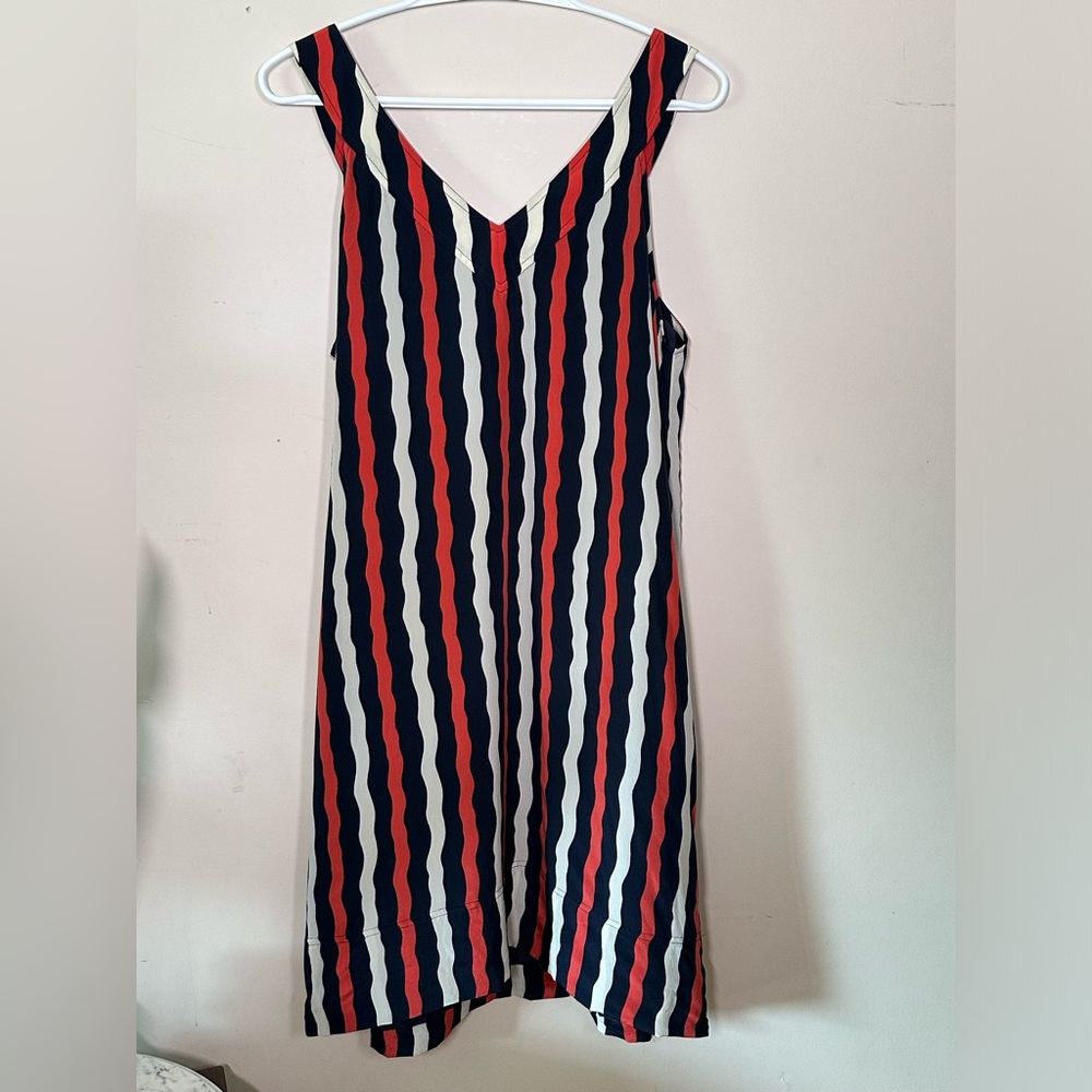 MARC JACOBS | 100% Silk Wavy Striped Dress